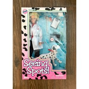 Vintage Totsy‎ Seeing Spots Fashion Doll Veterinarian Outfit and Dalmatian Toy